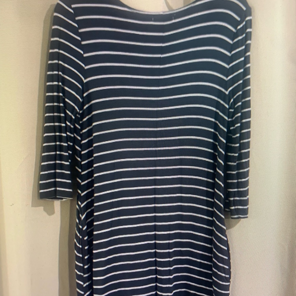Navy Striped Women's Top